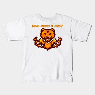 Bear Hug - Orange Kids T-Shirt